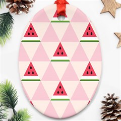 Seamless Pattern Watermelon Slices Geometric Style Ornament (oval) by Nexatart