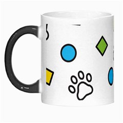 Dog Paw Seamless Pattern Footprint Bone Morph Mugs by Vaneshart