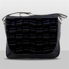 Sweet Dreams Phrase Motif Typographic Pattern Messenger Bag by dflcprintsclothing