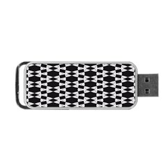 Black And White Triangles Portable Usb Flash (two Sides) by Sparkle