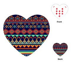 Pattern Tribal Style Playing Cards Single Design (heart) by Wegoenart