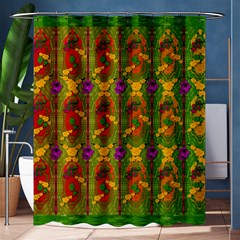 Sakura Blossoms Popart Shower Curtain 60  X 72  (medium)  by pepitasart