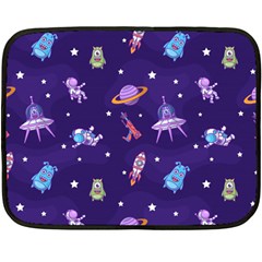 Space Seamless Pattern Double Sided Fleece Blanket (mini)  by Vaneshart