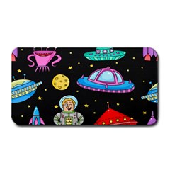 Seamless Pattern With Space Objects Ufo Rockets Aliens Hand Drawn Elements Space Medium Bar Mats by Vaneshart