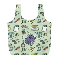 Hand Drawn Pattern School Full Print Recycle Bag (l) by Vaneshart