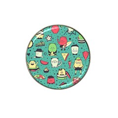 Seamless Pattern With Funny Monsters Cartoon Hand Drawn Characters Unusual Creatures Hat Clip Ball Marker (10 Pack) by Vaneshart