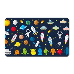 Big Set Cute Astronauts Space Planets Stars Aliens Rockets Ufo Constellations Satellite Moon Rover V Magnet (rectangular) by Vaneshart