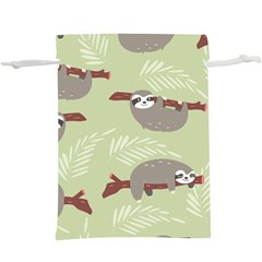 Sloths Pattern Design  Lightweight Drawstring Pouch (xl) by Vaneshart