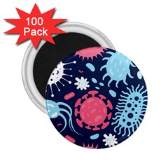 Seamless Pattern Microbes Virus Vector Illustration 2 25  Magnets (100 Pack)  by Vaneshart