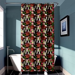 Swimmer 20s Black Shower Curtain 36  X 72  (stall)  by snowwhitegirl