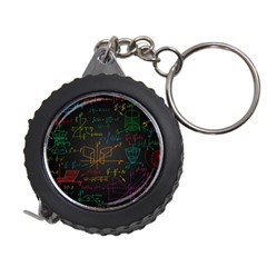 Mathematical Colorful Formulas Drawn By Hand Black Chalkboard Measuring Tape by Vaneshart