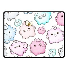 Cute Doodle Cartoon Seamless Pattern Fleece Blanket (small) by Vaneshart