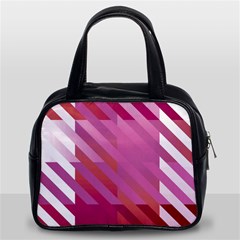 Lesbian Pride Diagonal Stripes Colored Checkerboard Pattern Classic Handbag (two Sides) by VernenInk