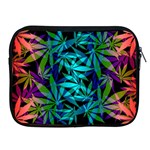 420 ganja pattern, weed leafs, marihujana in colors Apple iPad 2/3/4 Zipper Cases Front