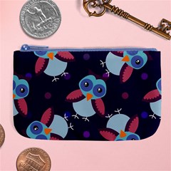 Owl-pattern-background Large Coin Purse by Vaneshart