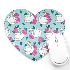 Classy-swan-pattern Heart Mousepads by Vaneshart