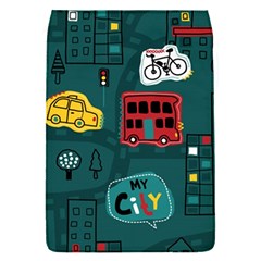 Seamless-pattern-hand-drawn-with-vehicles-buildings-road Removable Flap Cover (s) by Vaneshart