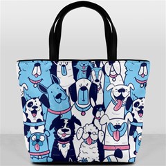 Dogs-seamless-pattern Bucket Bag by Vaneshart