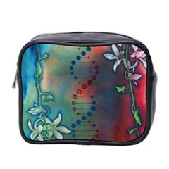 Flower Dna Mini Toiletries Bag (two Sides) by RobLilly