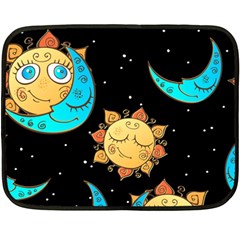 Seamless Pattern With Sun Moon Children Double Sided Fleece Blanket (mini)  by BangZart