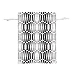 Halftone Tech Hexagons Seamless Pattern Lightweight Drawstring Pouch (l) by BangZart