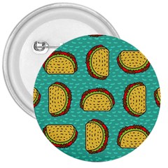 Taco Drawing Background Mexican Fast Food Pattern 3  Buttons by BangZart