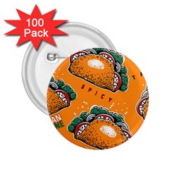 Seamless Pattern With Taco 2 25  Buttons (100 Pack)  by BangZart