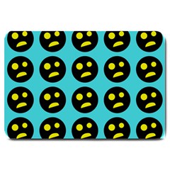 005 - Ugly Smiley With Horror Face - Scary Smiley Large Doormat  by DinzDas