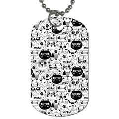 Cute Cat Faces Pattern Dog Tag (two Sides) by TastefulDesigns