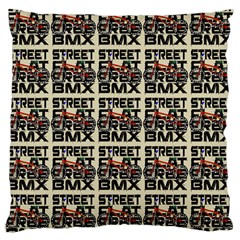 Bmx And Street Style - Urban Cycling Culture Large Cushion Case (two Sides) by DinzDas