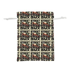 Bmx And Street Style - Urban Cycling Culture Lightweight Drawstring Pouch (l) by DinzDas