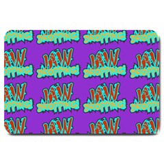 Jaw Dropping Comic Big Bang Poof Large Doormat  by DinzDas