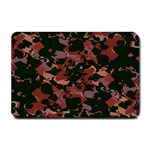 Red Dark Camo Abstract Print Small Doormat  24 x16  Door Mat