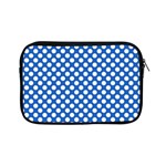 Pastel Blue, white polka dots pattern, retro, classic dotted theme Apple iPad Mini Zipper Cases Front