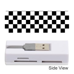 Black And White Chessboard Pattern, Classic, Tiled, Chess Like Theme Memory Card Reader (stick) by Casemiro