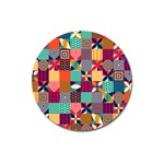 Geometric Mosaic Magnet 3  (Round) Front