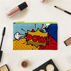 Pow Word Pop Art Style Expression Vector Cosmetic Bag (xs) by Amaryn4rt