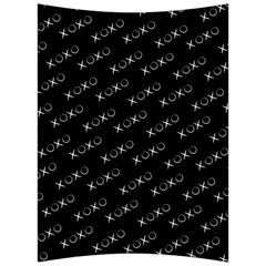 Xoxo Black And White Pattern, Kisses And Love Geometric Theme Back Support Cushion by Casemiro