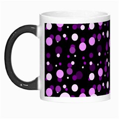 Purple, Pink Bokeh Dots, Asymmetric Polka Dot With Modern Twist Morph Mugs by Casemiro