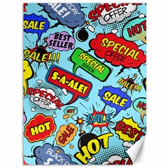 Comic Bubbles Seamless Pattern Canvas 36  X 48  by Amaryn4rt