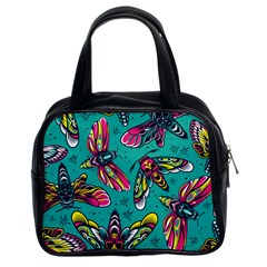 Vintage Colorful Insects Seamless Pattern Classic Handbag (two Sides) by Amaryn4rt