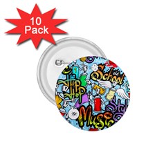 Graffiti Characters Seamless Pattern 1 75  Buttons (10 Pack) by Amaryn4rt