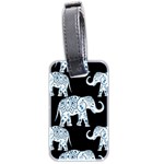 Elephant-pattern-background Luggage Tag (two sides) Back