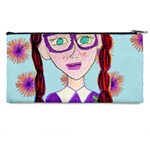 Purple Glasses Girl Wall Pencil Case Back