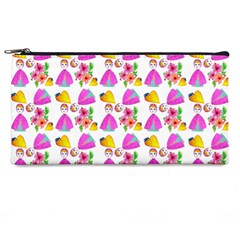 Girl With Hood Cape Heart Lemon Pattern White Pencil Case by snowwhitegirl