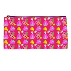 Girl With Hood Cape Heart Lemon Pattern Pink Pencil Case by snowwhitegirl