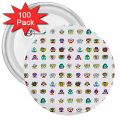 All The Aliens Teeny 3  Buttons (100 Pack)  by ArtByAng