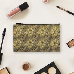 Retro Stlye Floral Decorative Print Pattern Cosmetic Bag (small) by dflcprintsclothing