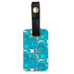 Cloudy Blue Moon Luggage Tag (one Side) by tmsartbazaar