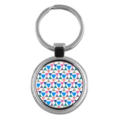 Multicolor Triangle Key Chain (round) by tmsartbazaar